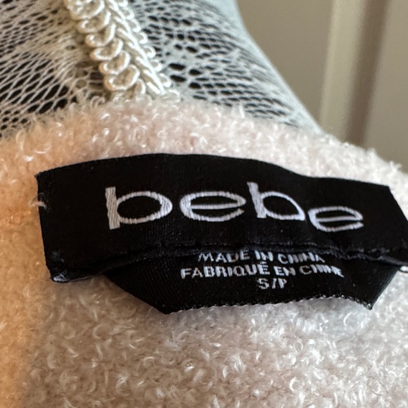 Bebe Blush Pink Knit Top with Logo - Picture 5 of 7